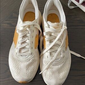 Tracksmith White and Yellow Women's Sneakers